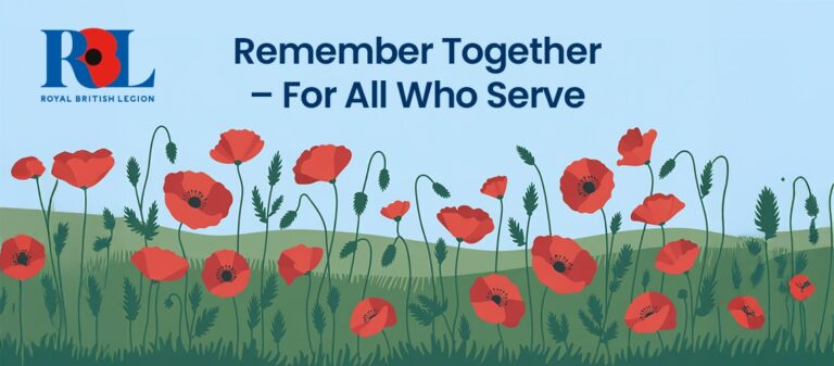 We join the Royal British Legion in honouring the theme: “Remember Together – For All Who Serve”